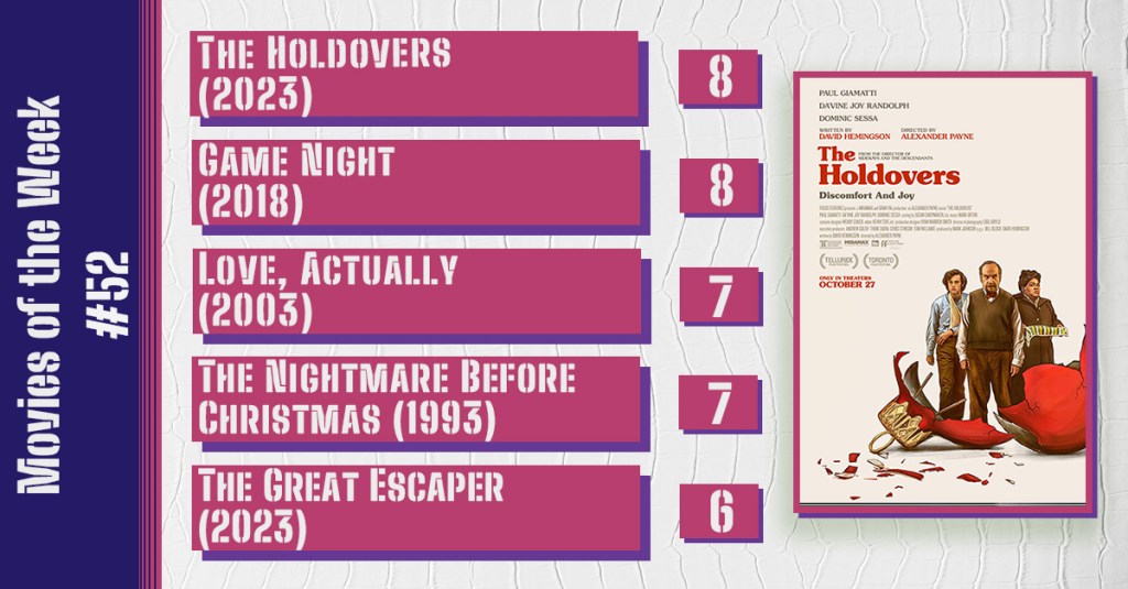 Movies of the Week #52 (2025): Dysfunction, Disguise, and December&nbsp;Feels